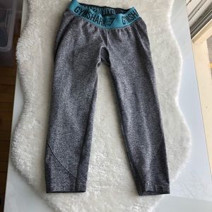 Gymshark v3 flex crops charcoal mark/teal size xs